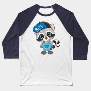 Cute Raccoon boy Baseball T-Shirt